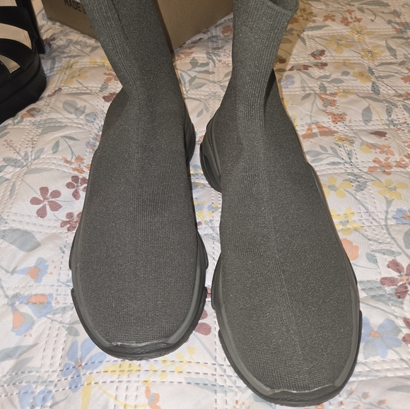 STEVE MADDEN MENS 10 SOCK BOOT  LUXURY OLIVE - Picture 6 of 8